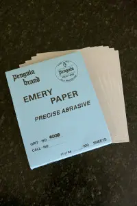 Penguin Emery Paper, 4000 grit process abrasive.