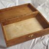 A small Hand-Crafted Tool Box with a lid on it.
