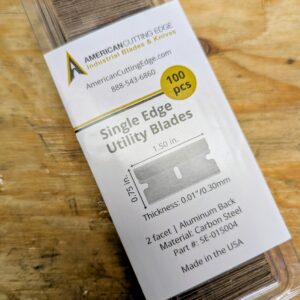American Cutting Edge Single-Edged Razor Blades (quantity 100)